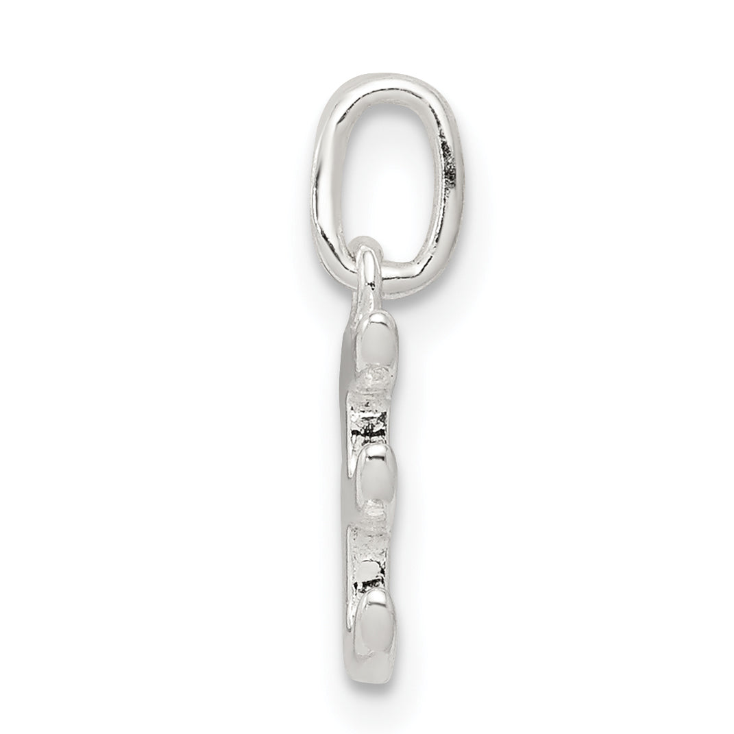 Sterling Silver 925 Initial E Charm with Anti-Tarnish Solid Design Secondary image