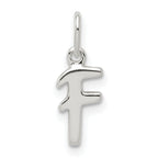 Sterling Silver Letter F Initial Charm