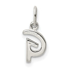 Sterling Silver 925 Initial G Charm with Anti-Tarnish Coating