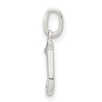 Sterling Silver 925 J Initial Charm with Anti-Tarnish Solid Design