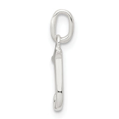 Sterling Silver 925 J Initial Charm with Anti-Tarnish Solid Design