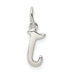 Sterling Silver 925 J Initial Charm with Anti-Tarnish Solid Design