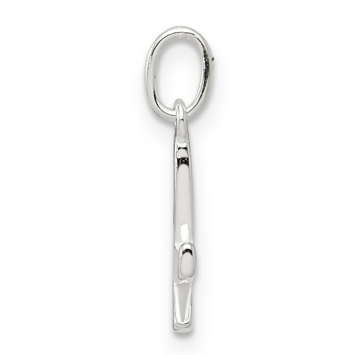 Sterling Silver 925 Initial K Charm with Anti-Tarnish Finish