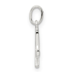 Sterling Silver 925 Initial K Charm with Anti-Tarnish Finish