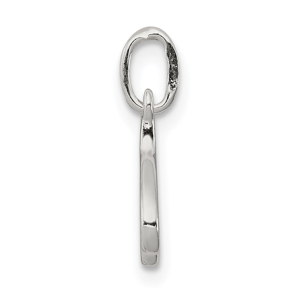 Sterling Silver 925 N Initial Charm with Anti-Tarnish Finish
