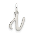 Sterling Silver Letter N Initial Charm