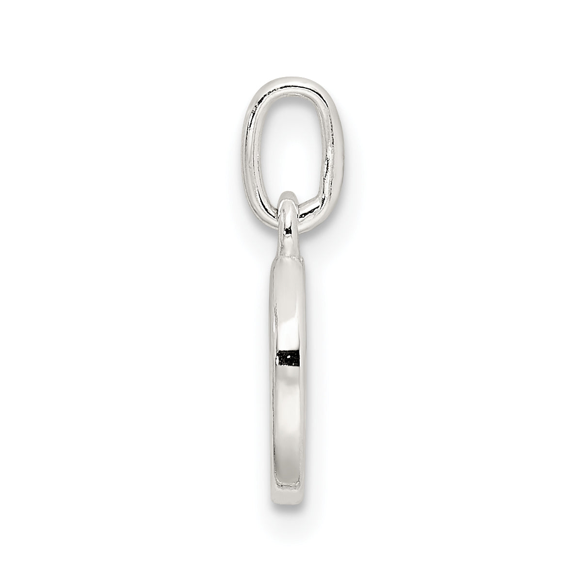 Sterling Silver 925 Letter O Charm with Anti-Tarnish Coating