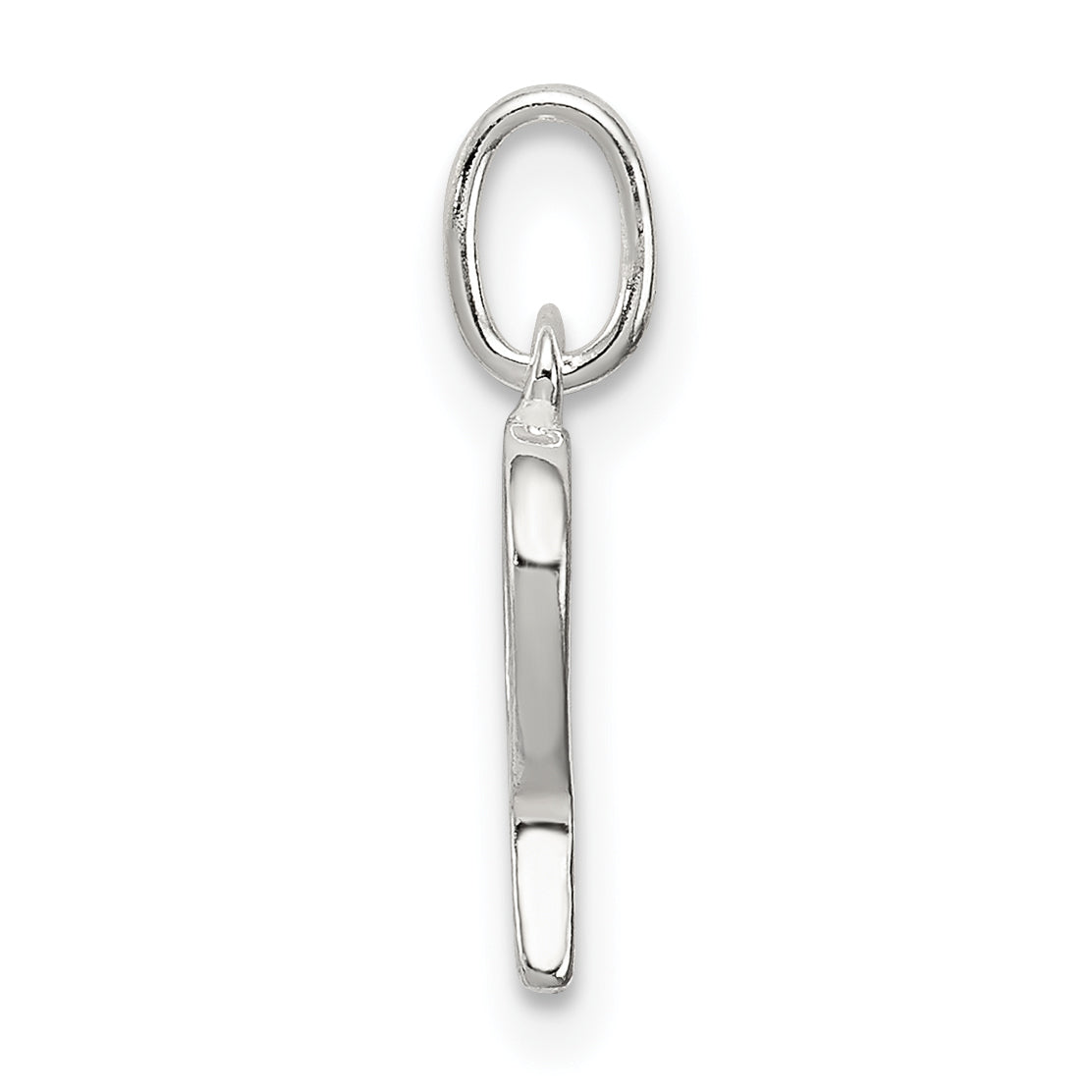 Sterling Silver 925 Initial P Charm with Anti-Tarnish Finish