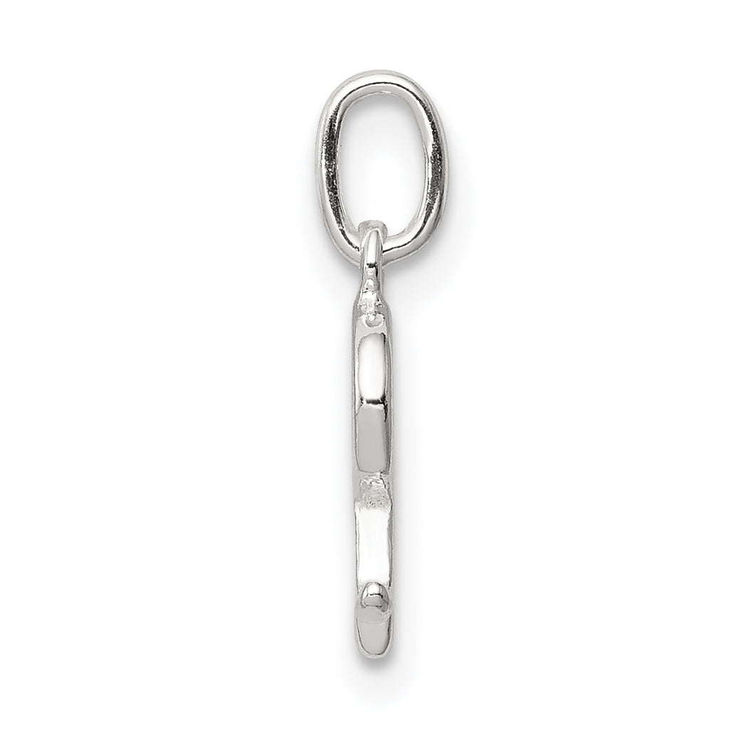 Sterling Silver 925 Initial R Charm with Anti-Tarnish Finish