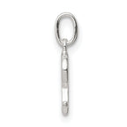 Sterling Silver 925 Initial R Charm with Anti-Tarnish Finish