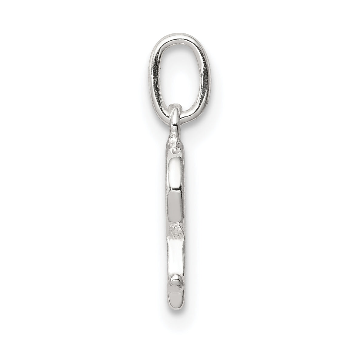 Sterling Silver 925 Initial R Charm with Anti-Tarnish Finish
