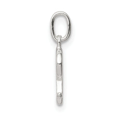 Sterling Silver 925 Initial R Charm with Anti-Tarnish Finish