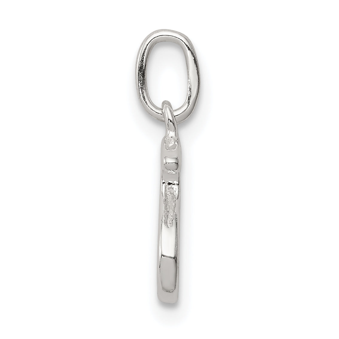 Sterling Silver 925 Initial S Charm with Anti-Tarnish Finish Secondary image