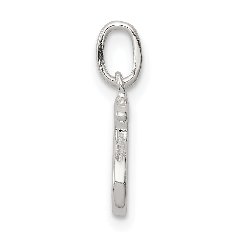 Sterling Silver 925 Initial S Charm with Anti-Tarnish Finish