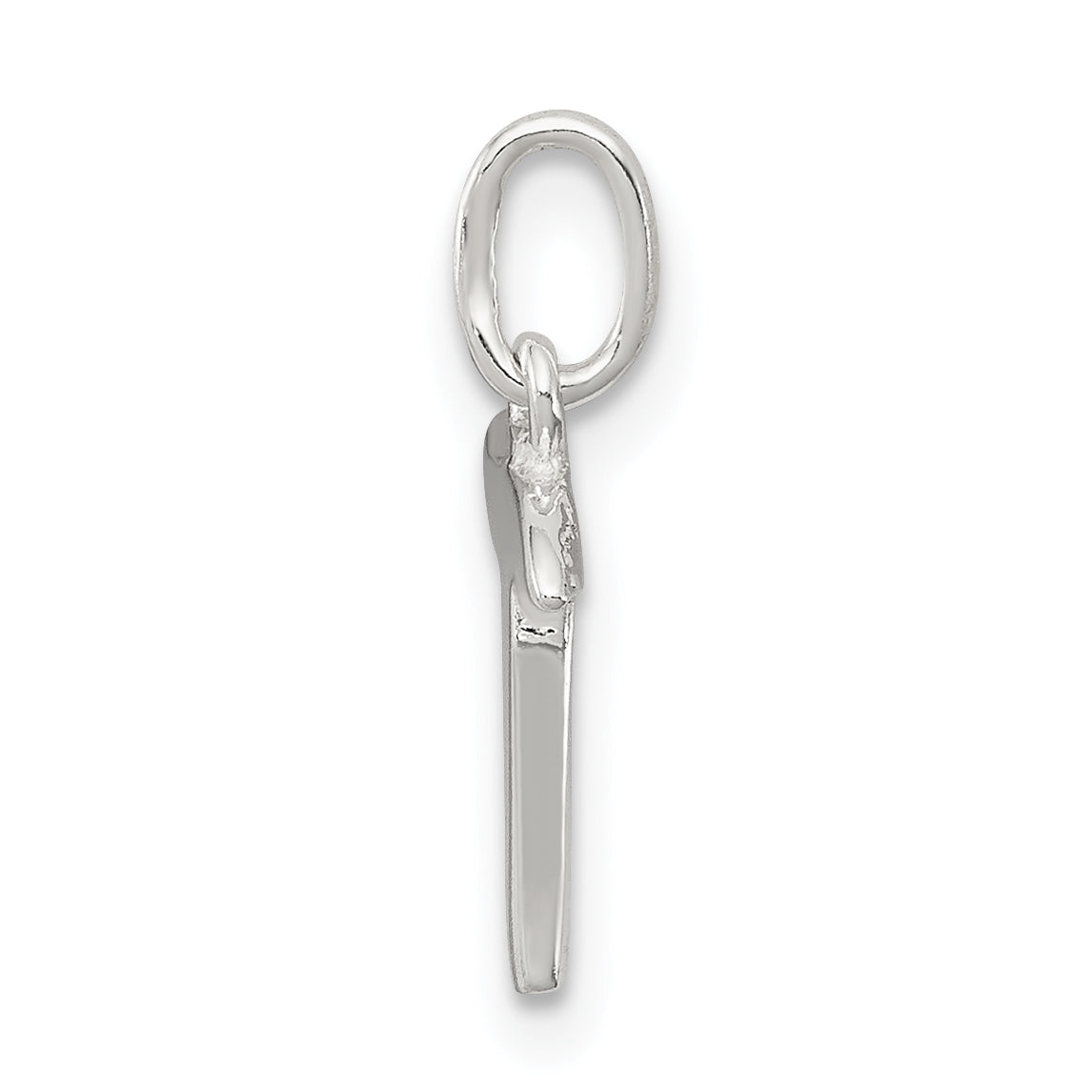 Sterling Silver 925 Letter T Charm with Anti-Tarnish Finish Secondary image