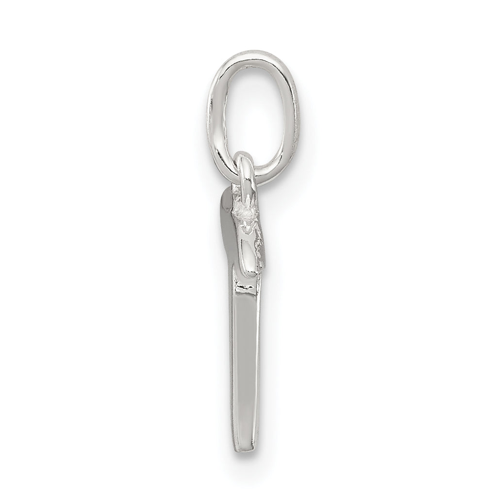 Sterling Silver 925 Letter T Charm with Anti-Tarnish Finish