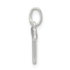 Sterling Silver 925 Letter T Charm with Anti-Tarnish Finish