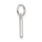 Sophia Jewelers Sterling Silver W Initial Charm with Anti-Tarnish Finish