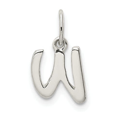 Sterling Silver Letter W Initial Charm