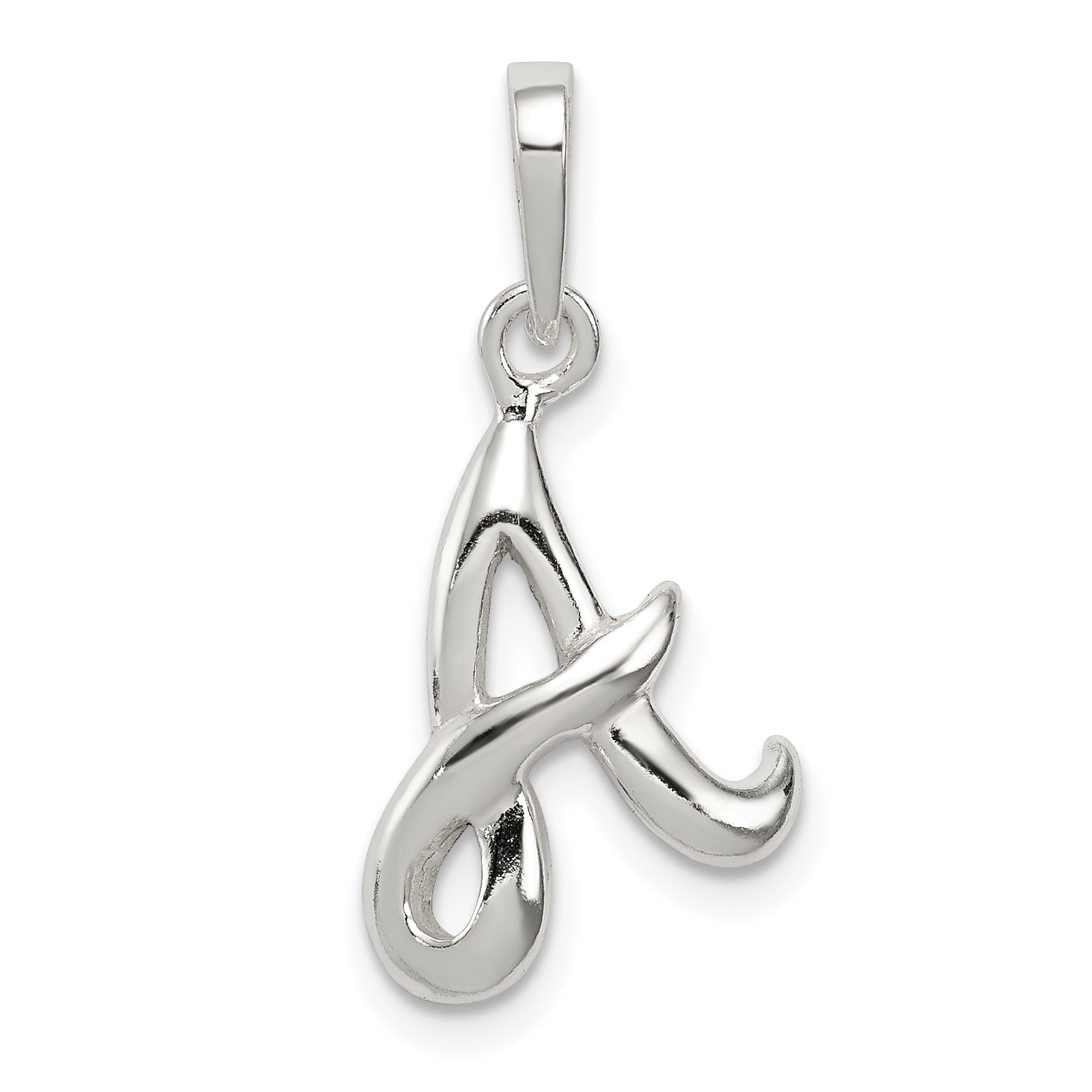 Sterling Silver Letter A Initial Pendant Main image