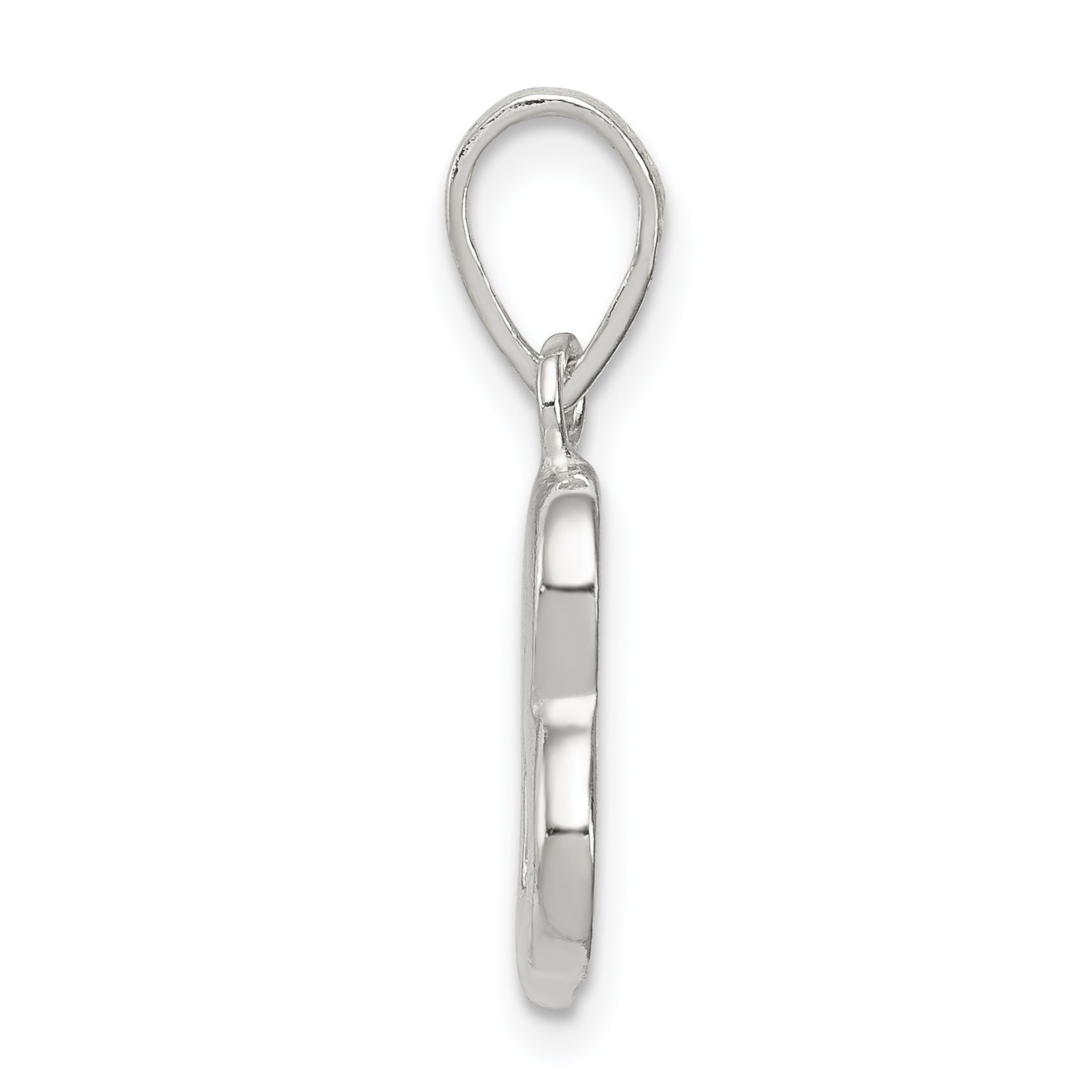Sterling Silver 925 Initial B Pendant with Anti-Tarnish Coating Secondary image