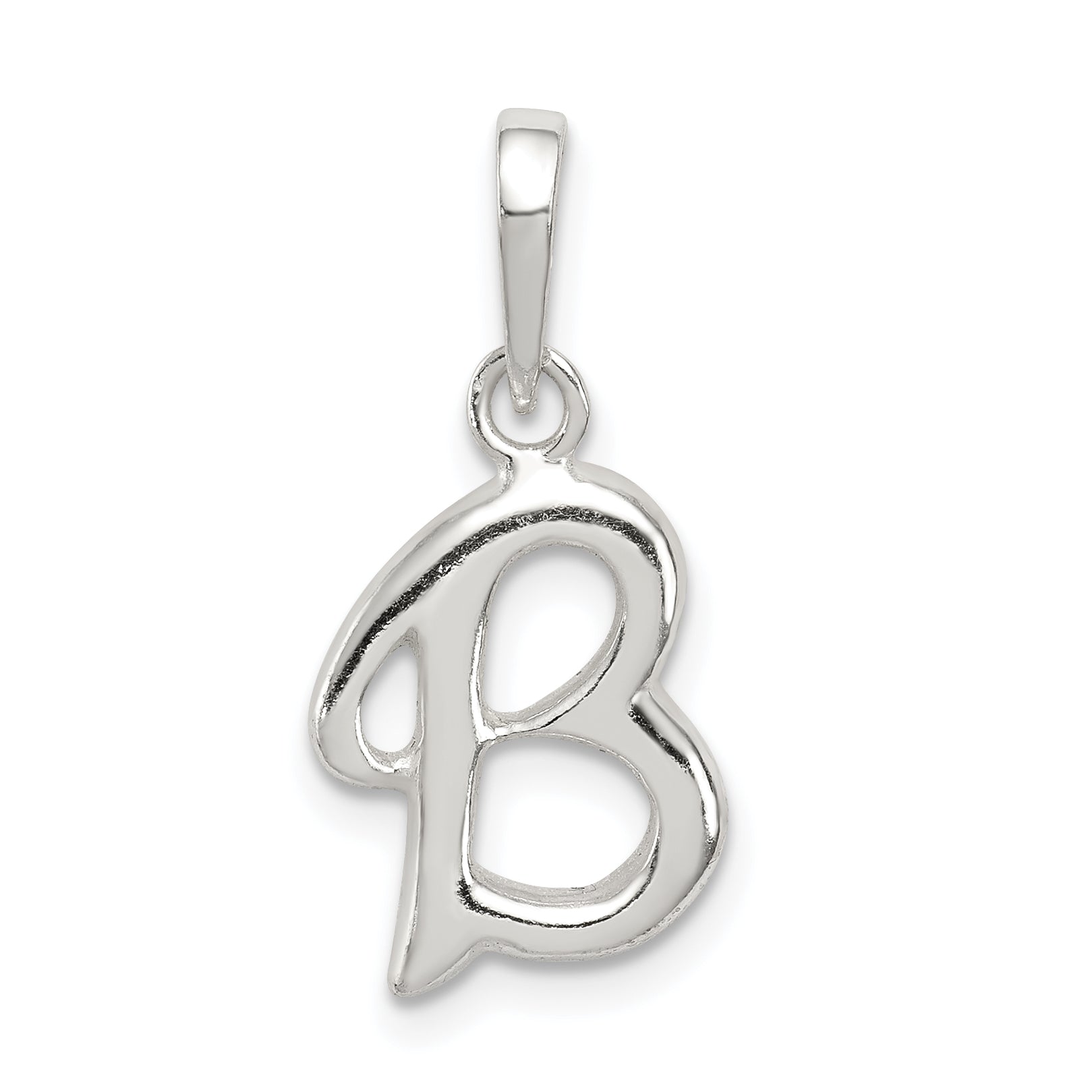 Sterling Silver Letter B Initial Pendant Main image