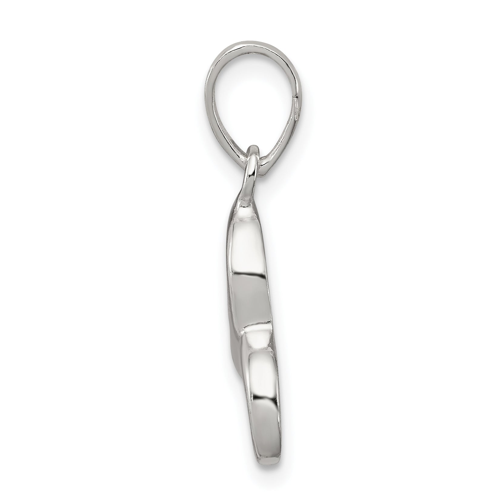 Sterling Silver 925 C Initial Pendant with Anti-Tarnish Finish Secondary image