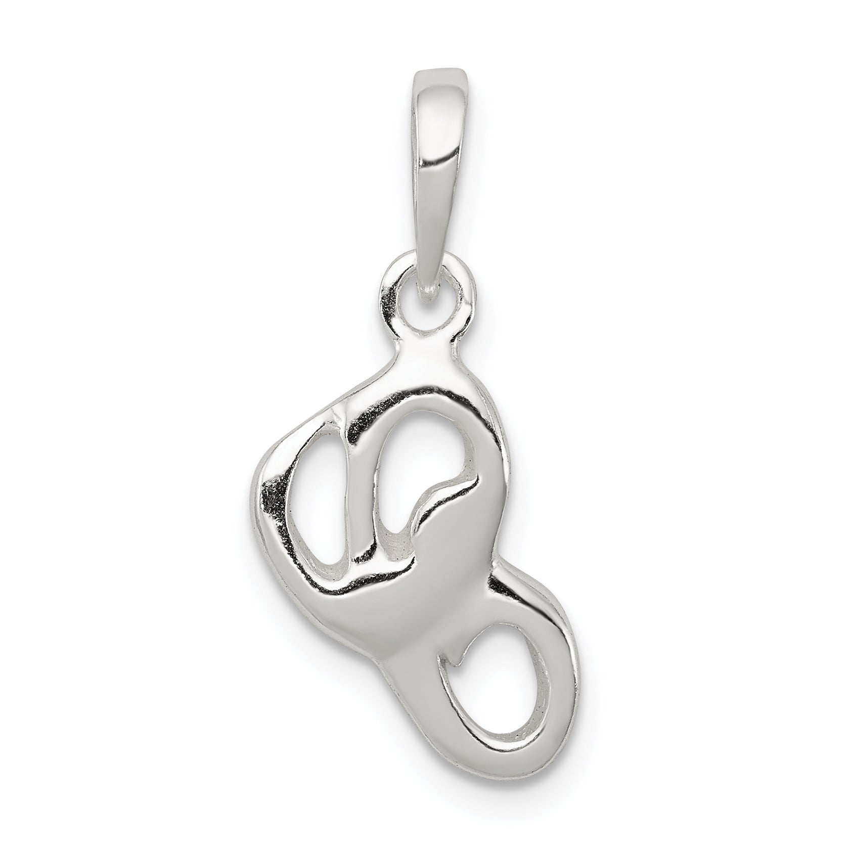 Sterling Silver Letter C Initial Pendant Main image