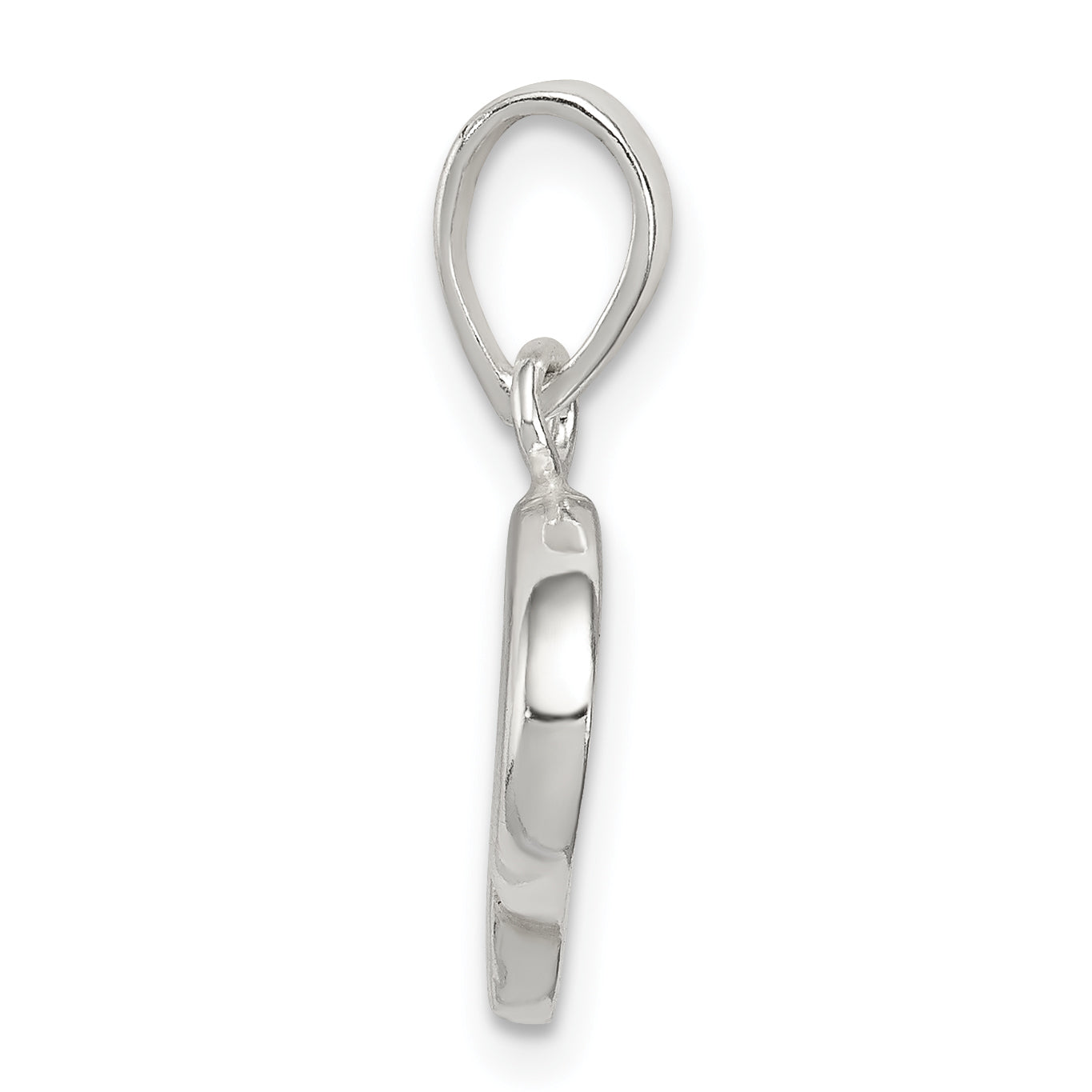 Sterling Silver 925 Initial D Pendant with Anti-Tarnish Coating Secondary image