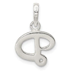 Sterling Silver 925 Initial D Pendant with Anti-Tarnish Coating