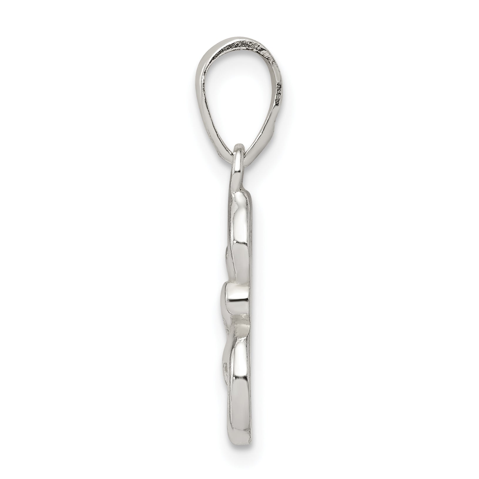 Sterling Silver 925 Initial E Pendant with Anti-Tarnish Finish Secondary image