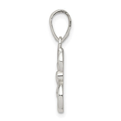 Sterling Silver 925 Initial E Pendant with Anti-Tarnish Finish