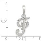 Sophia Jewelers Sterling Silver 925 F Initial Pendant Anti-Tarnish Solid