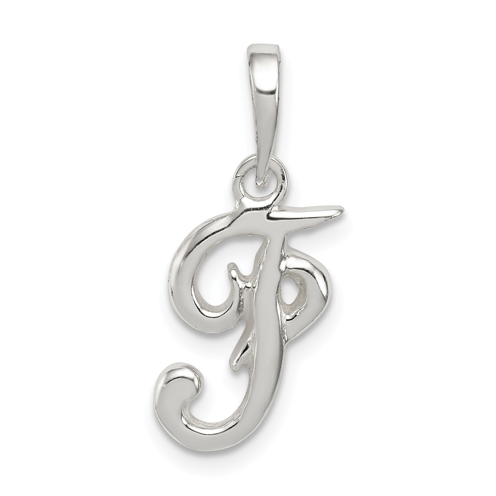 Sterling Silver Letter F Initial Pendant Main image