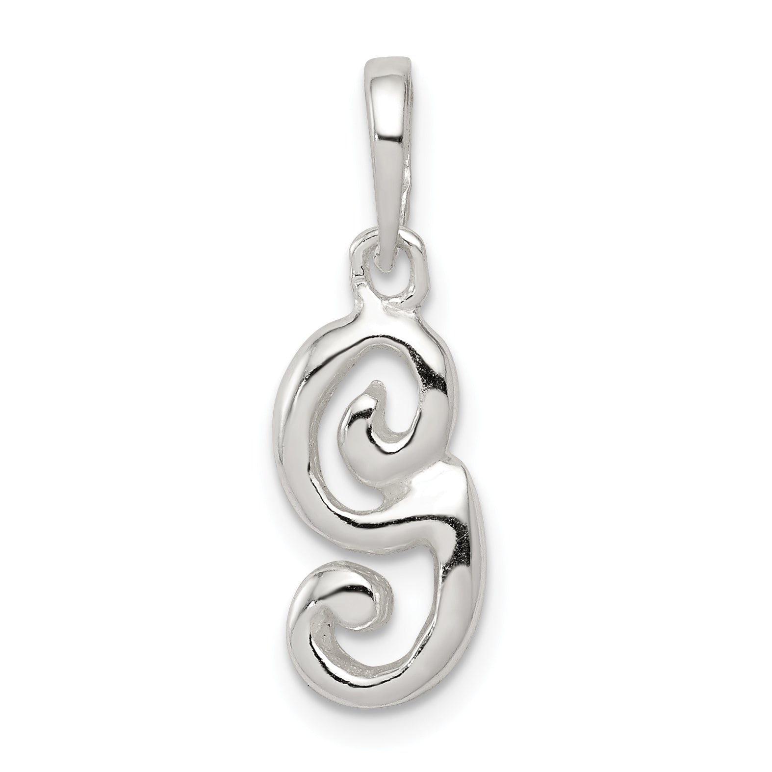 Sterling Silver Letter G Initial Pendant Main image