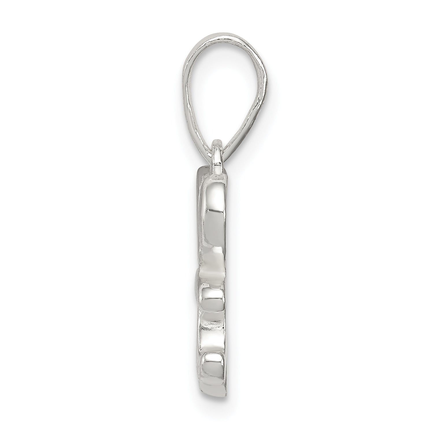 Sterling Silver 925 Initial H Pendant with Anti-Tarnish Finish Secondary image