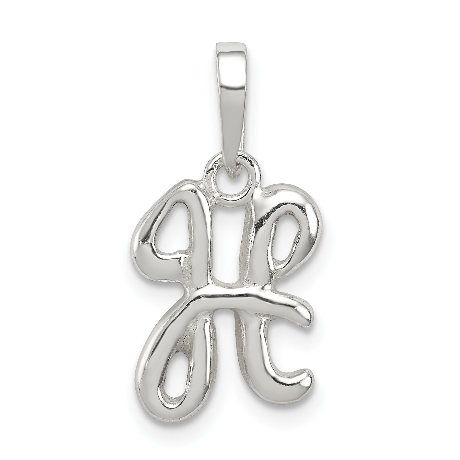 Sterling Silver Letter H Initial Pendant Main image
