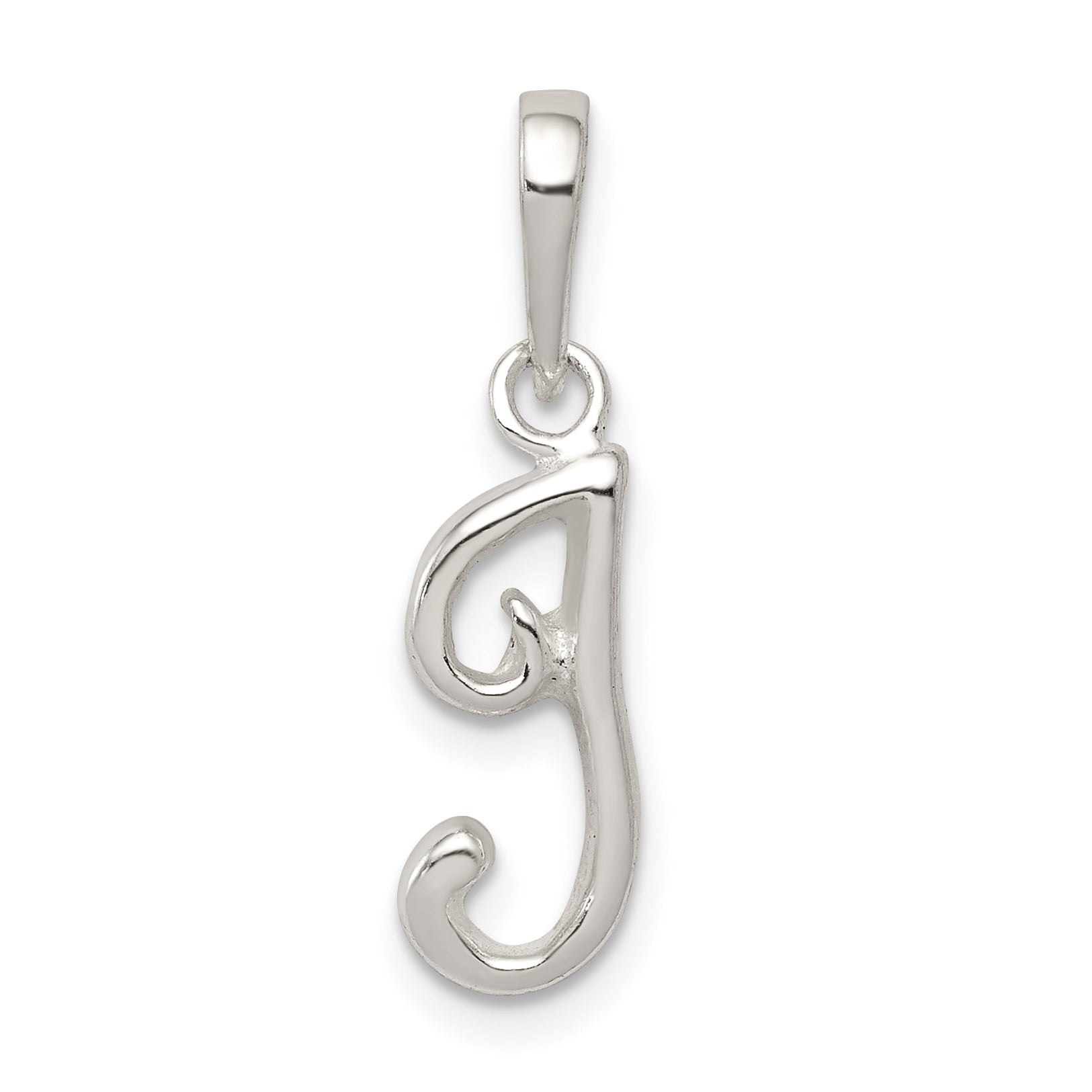 Sterling Silver Letter I Initial Pendant Main image