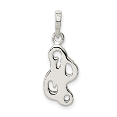 Sterling Silver 925 Initial L Pendant Anti-Tarnish Solid Elegance