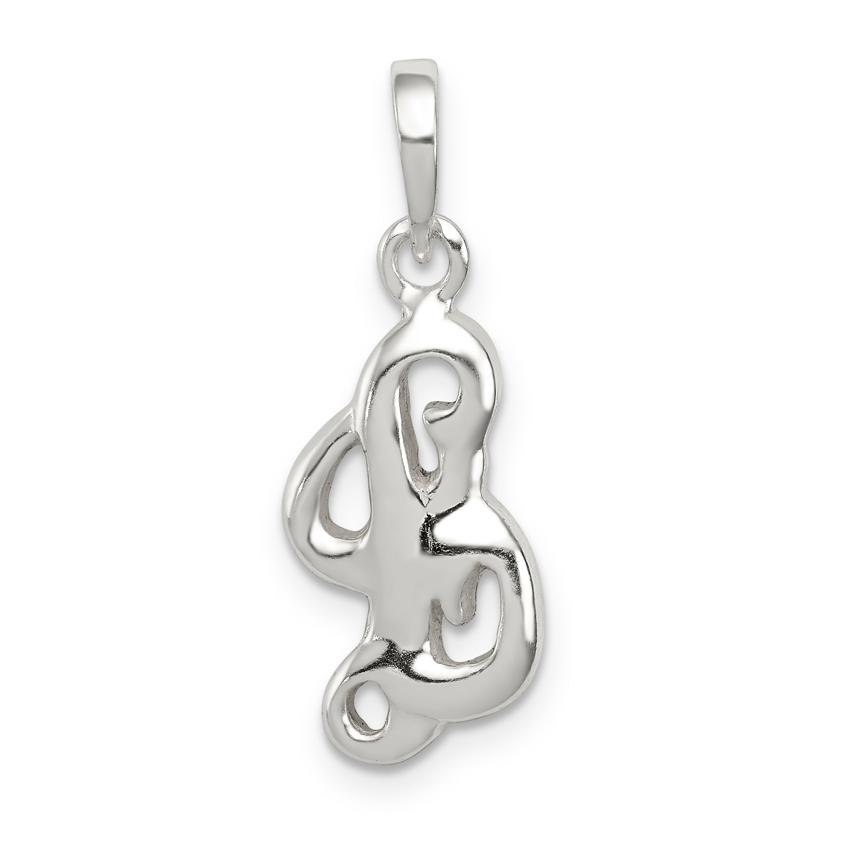 Sterling Silver Letter L Initial Pendant Main image