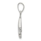 Sterling Silver 925 Initial M Pendant with Anti-Tarnish Coating