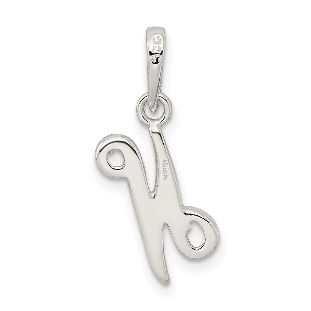 Sophia Jewelers Sterling Silver N Pendant with Anti-Tarnish Finish