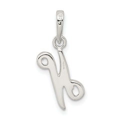 Sterling Silver Letter N Initial Pendant