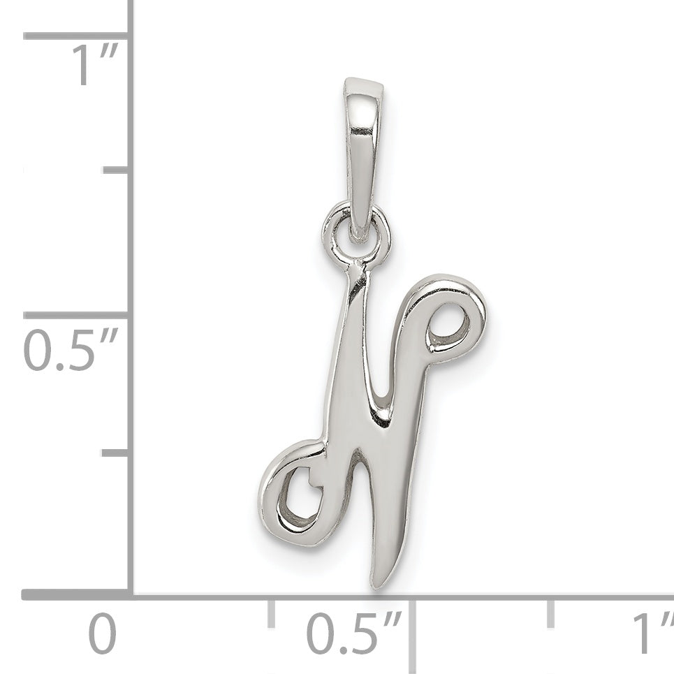 Sophia Jewelers Sterling Silver N Pendant with Anti-Tarnish Finish