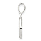 Sterling Silver 925 Letter O Pendant with Anti-Tarnish Coating