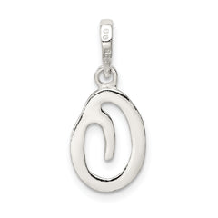 Sterling Silver Letter O Initial Pendant