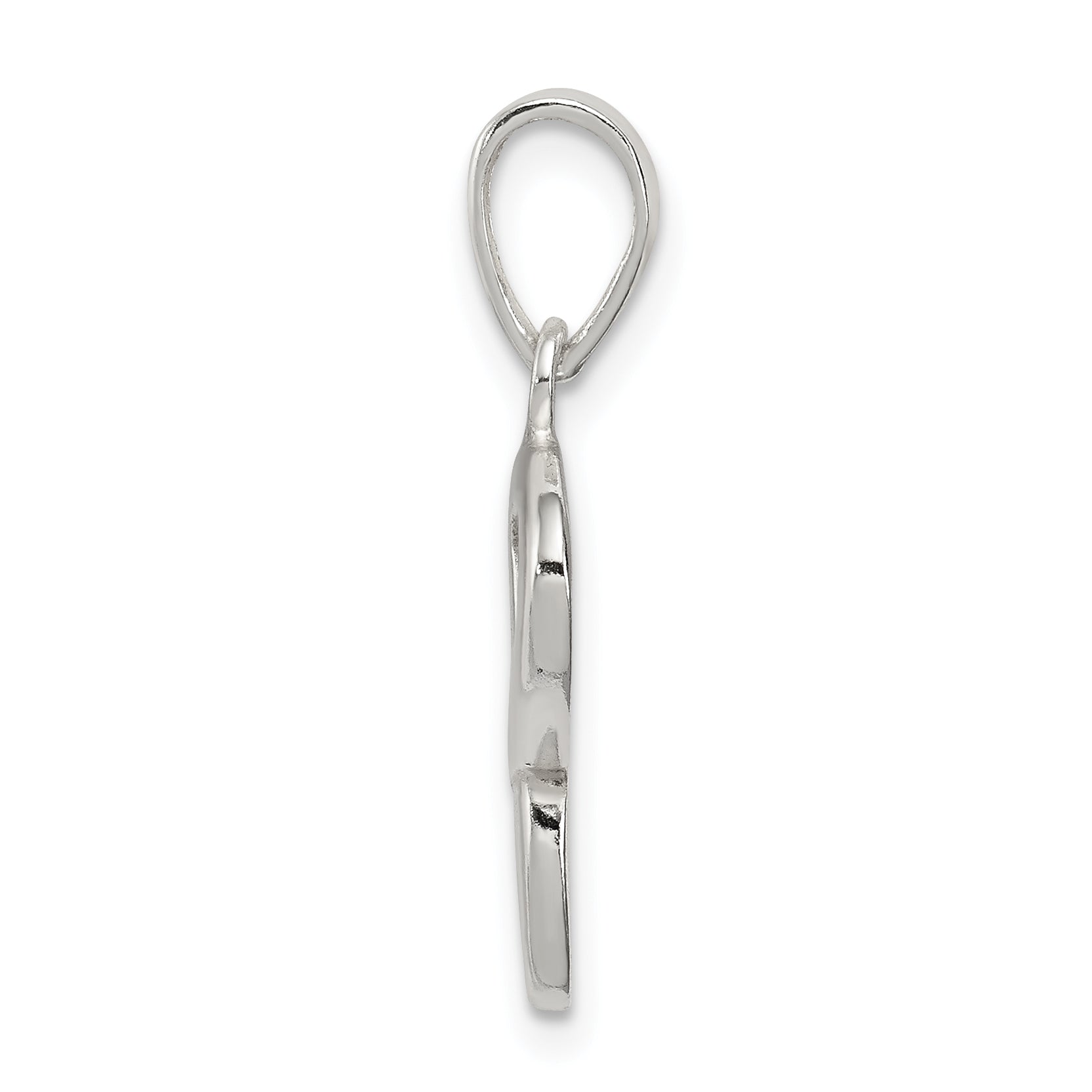 Sterling Silver Initial P Pendant with Anti-Tarnish Finish Secondary image