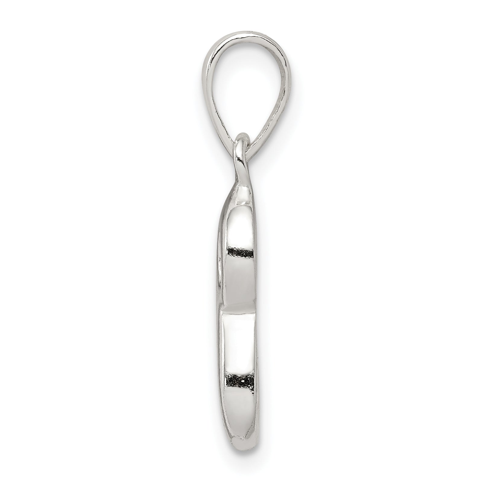 Sterling Silver 925 Initial S Pendant with Anti-Tarnish Coating Secondary image