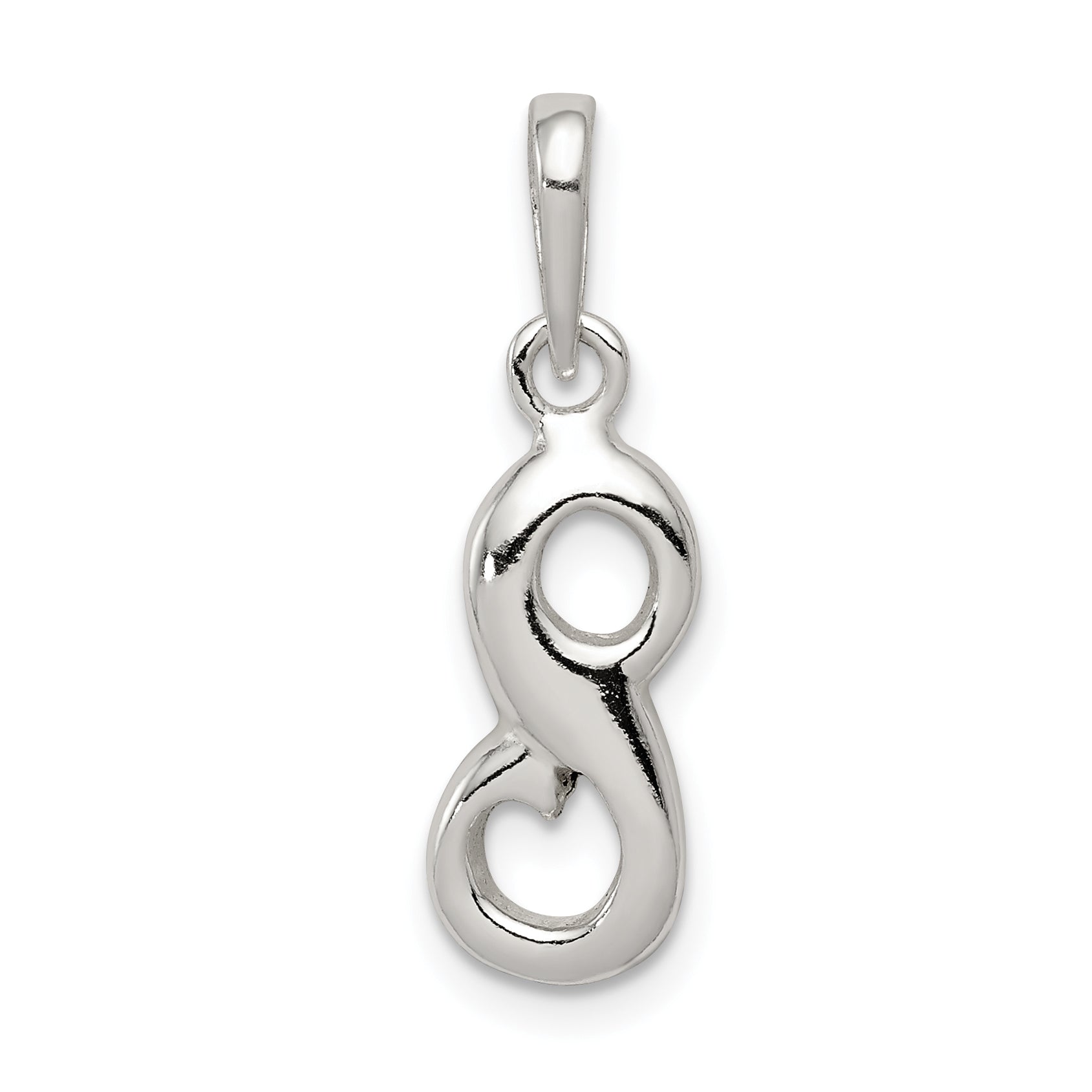 Sterling Silver Letter S Initial Pendant Main image