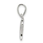 Sterling Silver 925 Initial W Pendant with Anti-Tarnish Finish